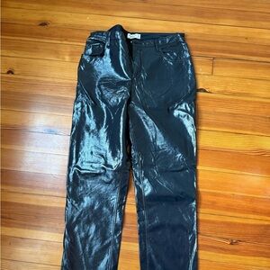 Abercrombie and Fitch Vegan Leather Dark Blue Pants